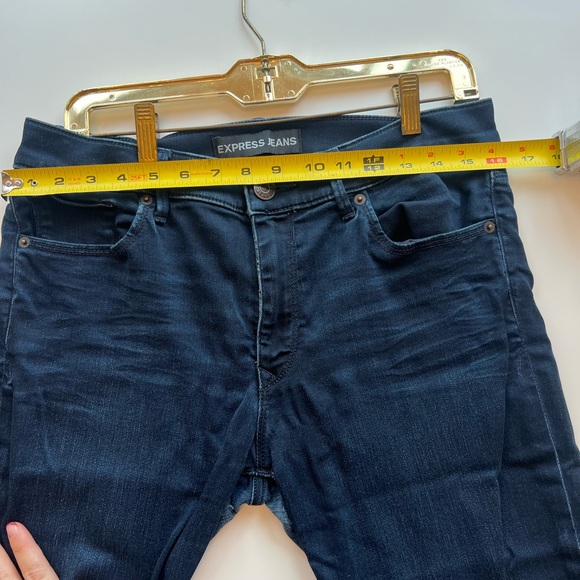 Express Supersoft Legging jean Mid Rise Dark wash Size 10R - Picture 3 of 6